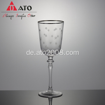 ATO -Glaswaren gravierte geätzte Vintage -Weinglas -Goblets